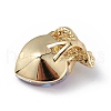 Real 18K Gold Plated Rack Plating Brass Micro Pave Clear Cubic Zirconia Pendants KK-C015-06G-03-3