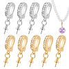   10Pcs 2 Colors Brass Crystal Rhinestone Fold Over Clasps FIND-PH0020-87-1