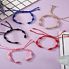 10Pcs 5 Colors Adjustable Braided Nylon Cord Bracelet Making AJEW-TA0001-25-25