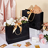 Rectangle Paper Shopping Storage Tote Bags with Ribbon ABAG-WH0038-58-4