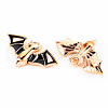 Light Gold Tone Alloy Enamel Pendants ENAM-T018-01-3