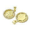 Brass Micro Pave Cubic Zirconia Pendants KK-H472-53D-G-2