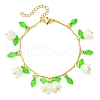 Brass Bar Link Chains Charm Bracelets BJEW-JB11523-03-2