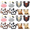 16Pcs 8 Style Food Grade Eco-Friendly Silicone Focal Beads SIL-CJ0001-11-1