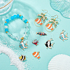 SUNNYCLUE 24Pcs 6 Styles Alloy Enamel Pendants ENAM-SC0005-69-4