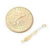 Faceted Round Natural Quartz Crystal & Gold Rutilated Quartz & Yellow Opal Beaded Connector Charms PALLOY-JF03530-04-4