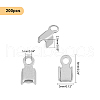 Unicraftale 304 Stainless Steel Folding Crimp Ends STAS-UN0009-33P-3