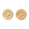 PVD Vacuum Plating 201 Stainless Steel Hollow Flat Round Links FIND-R149-03Q-G-1