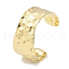 304 Stainless Steel Textured Wide Open Cuff Bangles for Women BJEW-C071-08G-1