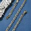 Ion Plating(IP) 304 Stainless Steel Cable Chain Necklace Making STAS-A028-N091G-1