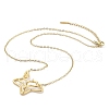 304 Stainless Steel Star Outline Pendant Cable Chain Necklaces NJEW-H044-01G-2