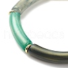 Acrylic Curved Tube Beaded Stretch Bracelet for Women BJEW-JB08375-6
