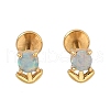 304 Stainless Steel Opal Stud Earrings EJEW-B143-01G-03-4