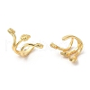 Rack Plating Brass Leaf Asymmetrical Earrings EJEW-D061-41G-2