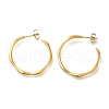 Ion Plating(IP) 304 Stainless Steel Ring Stud Earrings for Women EJEW-S227-57G-1