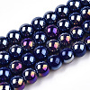 Electroplate Opaque Glass Beads Strands GLAA-T032-P6mm-AB03-1