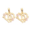 Real 18K Gold Plated Brass  Pendants KK-J042-43G-D-1