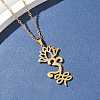 304 Stainless Steel Hollow Cut Yoga Om Lotus Flower Pendant Necklaces NJEW-Z073-02G-04-2