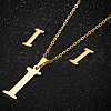 201 Stainless Steel Pendant Necklaces & Stud Earrings Sets WG00841-10-1