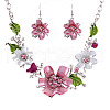 Flower Alloy Rhinestone Jewelry Set FS-WGD5AB0-01-5