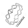 304 Stainless Steel Wave Round Ring FX7669-1-1