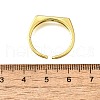 Brass Micro Pave Cubic Zirconia Cuff Rings for Women RJEW-H247-16G-02-5