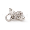 Brass Micro Pave Cubic Zirconia Charms ZIRC-F132-40P-3