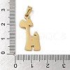 PVD Vacuum Plating 304 Stainless Steel Pendants STAS-B053-11G-3