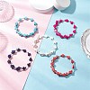 Dyed Synthetic Turquoise Beads Bangles for Women BJEW-JB11903-1