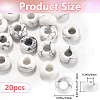 SOFPLATE 20Pcs Natural Howlite European Beads G-SP0001-01B-07-2