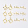 Tibetan Style Alloy Ring Toggle Clasps PALLOY-J564-08G-2