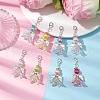 8Pcs 8 Colors Wedding Season Angel Glass Pearl & Acrylic Pendant Decorations HJEW-JM01916-2