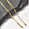 3mm Stainless Steel Flat Snake Chain Necklaces for Men Women NJEW-G160-03G-1