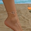 Double Heart Bohemia Style Alloy Link Chain Anklets WG8A352-02-1