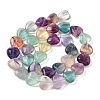 Natural Green Purple Yellow Fluorite Beads Strands G-NH0048-A01-01-3