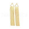 Brass Tassel Big Pendants KK-F898-22C-G-1