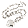 Non-Tarnish 304 Stainless Steel Heart Pendant Necklaces for Women NJEW-Z040-03P-1