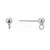 925 Sterling Silver Stud Earring Findings STER-S002-49-4