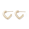 Half Heart Alloy Studs Earrings for Women EJEW-H309-09KCG-1