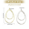 CHGCRAFT 20Ps 2 Colors Alloy Pendant FIND-CA0009-49-2