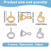 GOMAKERER 140Pcs 2 Colors Alloy Pendant Bails FIND-GO0002-15-2