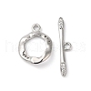 Brass Micro Pave Clear Cubic Zirconia Toggle Clasps KK-P234-81P-2