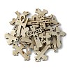 100Pcs Wood Pendants WOOD-G020-01-1