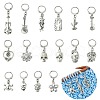32Pcs 16 Style Alloy Pendant Locking Stitch Markers HJEW-CJ00044-3
