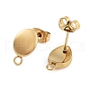 Ion Plating(IP) 304 Stainless Steel Stud Earring Findings STAS-I071-18G-2
