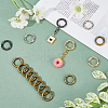 Hobbspring 24Pcs 4 Colors Alloy Spring Gate Rings FIND-HS0001-26C-6