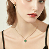 ANATTASOUL 2Pcs 2 Colors Dyed Natural Agate Heart Pendant Necklaces Set with Stainless Steel Cable Chains NJEW-AN0001-71-5
