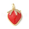 Brass Micro Pave Cubic Zirconia Pendants X-KK-P290-62G-1