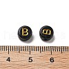 Plating Opaque Acrylic Beads OACR-R005-03B-3