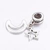 Tibetan Style Alloy European Dangle Charms X-PALLOY-JF00331-2